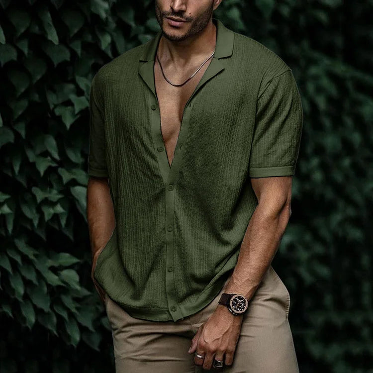 Hemd Kurzarm Herren – Kurzarmhemd Sommer Casual Regular Fit | Herren Hemden Kurzarm, Leicht & Atmungsaktiv