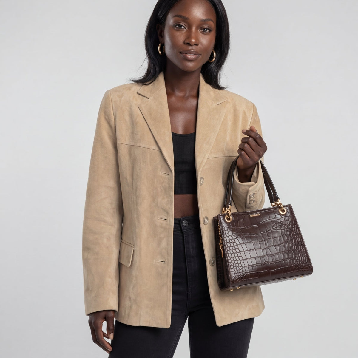Damen Wollmantel Regular Fit Casual Elegant