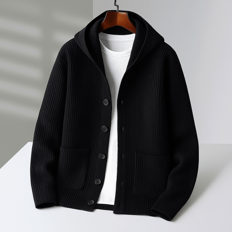 Damen Cardigan Relaxed Fit Freizeit mit Kapuze