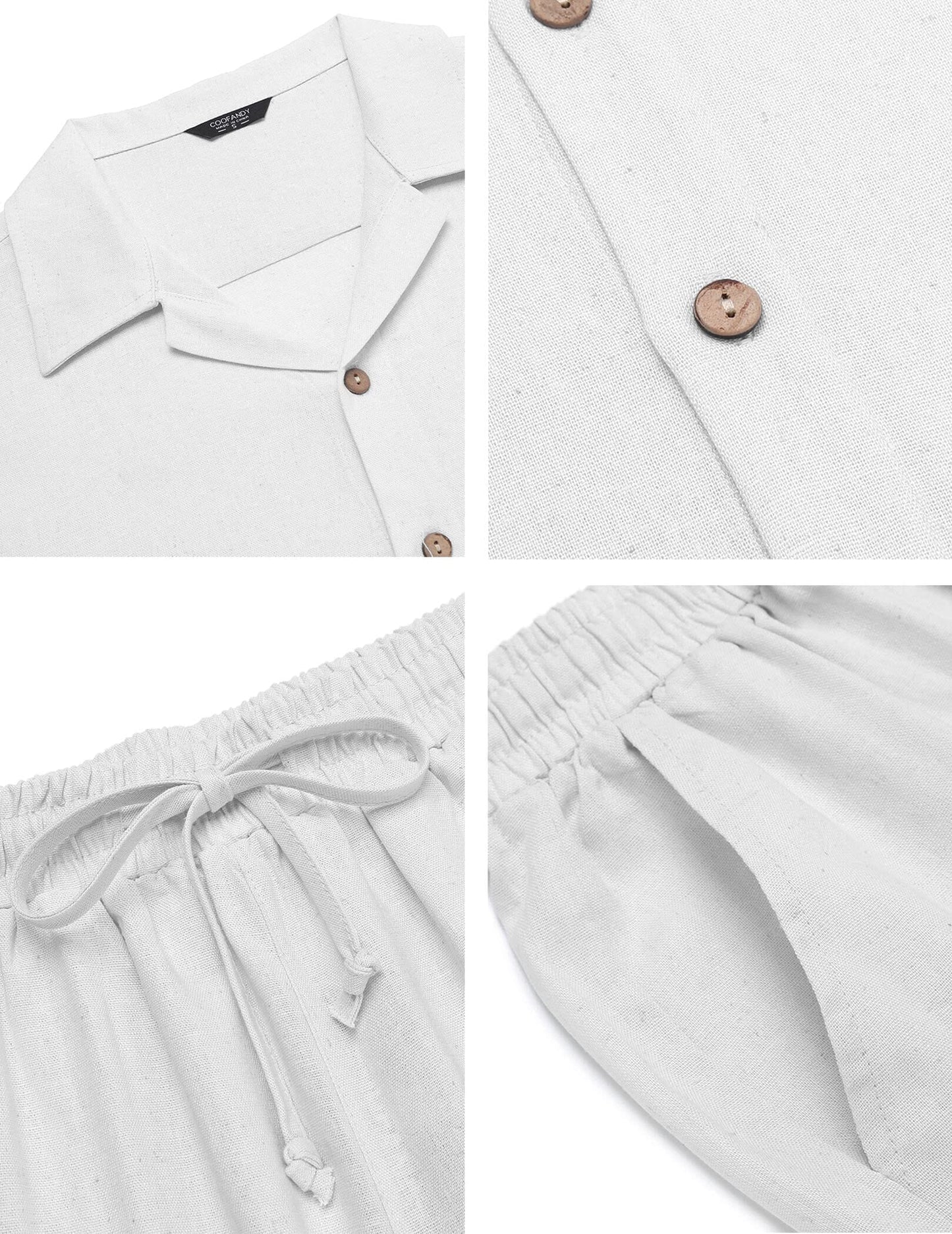 Lässiges Stoff-Strandset Herren Relaxed Fit Freizeit Sommer
