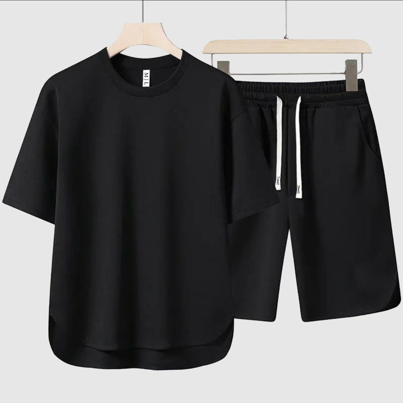 Oversize T-Shirt & Shorts Set Herren Relaxed Fit Freizeit Sommer
