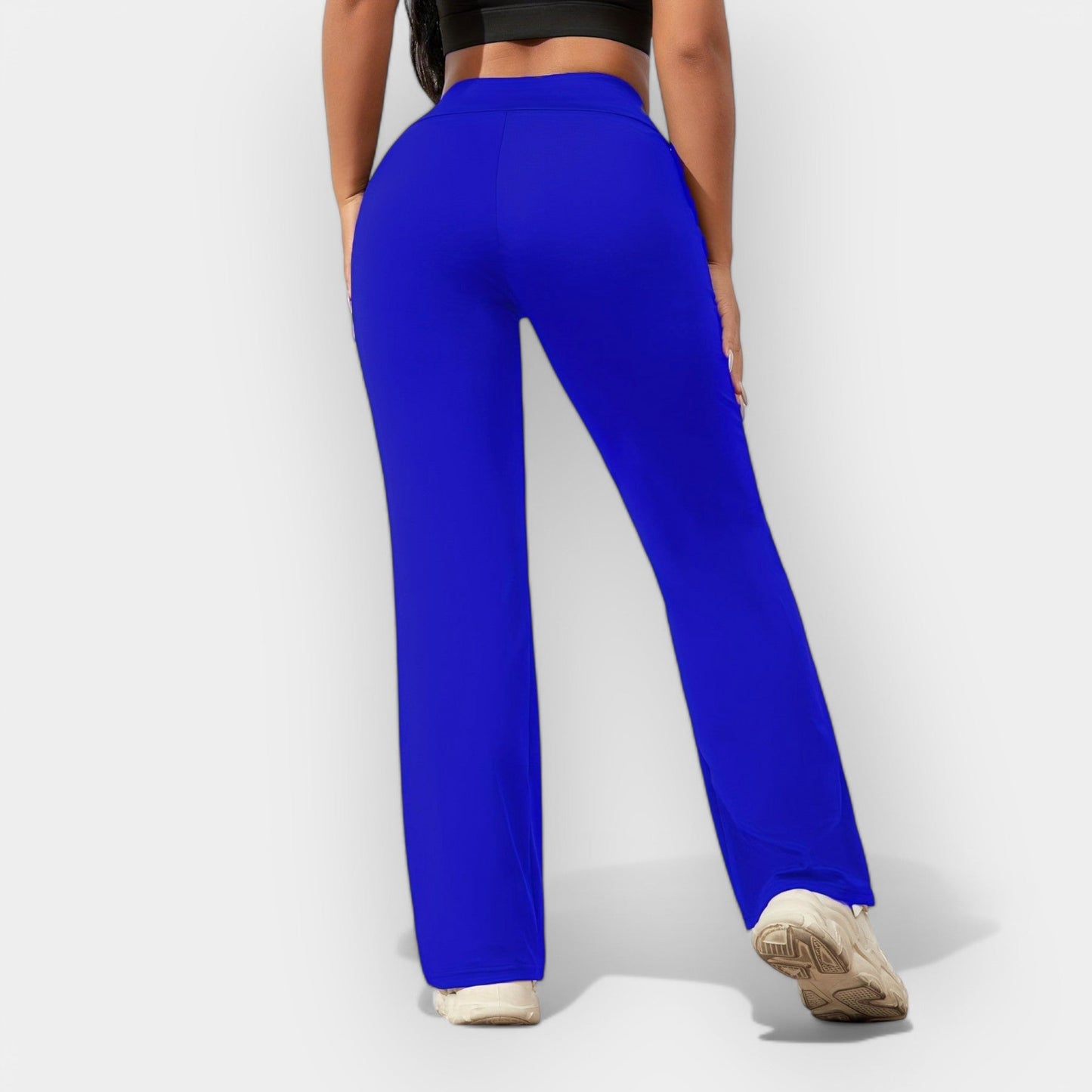 Damen Stretchhose High Waist Gerade Freizeit Komfort