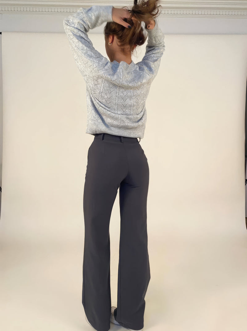 Damenhose Gerade Passform Hohe Taille Freizeit Modern