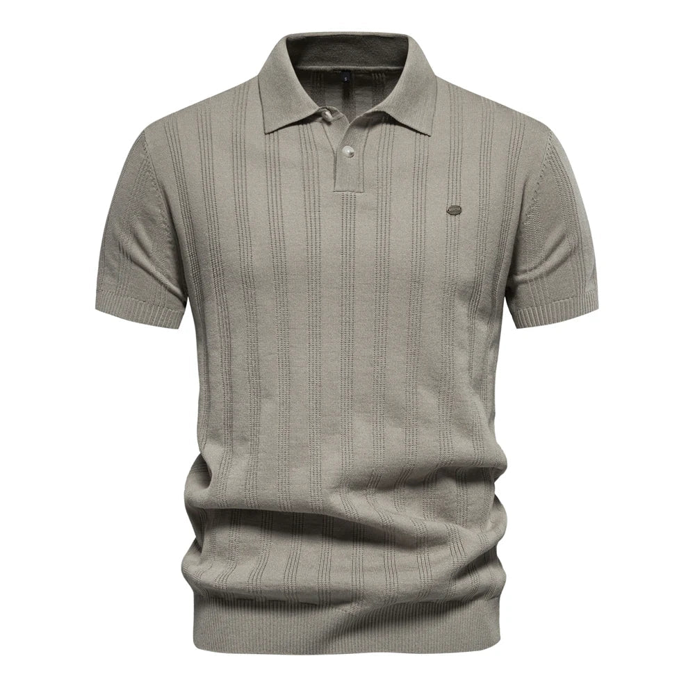 Elegantes Poloshirt Herren mit Feiner Strickstruktur | Stilvolles Design für Sommerliche Looks 3
