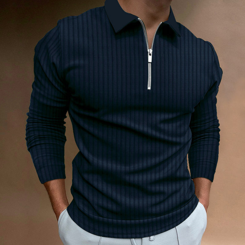 Elegantes Poloshirt Herren mit Reißverschluss und strukturiertem Design | Atmungsaktives Material für Stil und Komfort 9