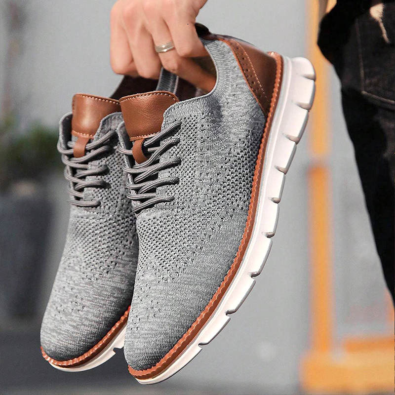 Sneakers für Herren im smart casual Stil mit atmungsaktivem Mesh-Obermaterial