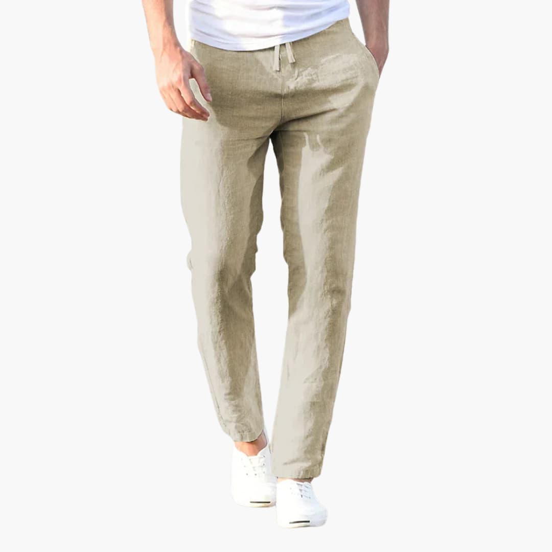 Herren Hosen | Atmungsaktive Sommerhose mit Kordelzug | Bequeme Passform für warme Tage 2