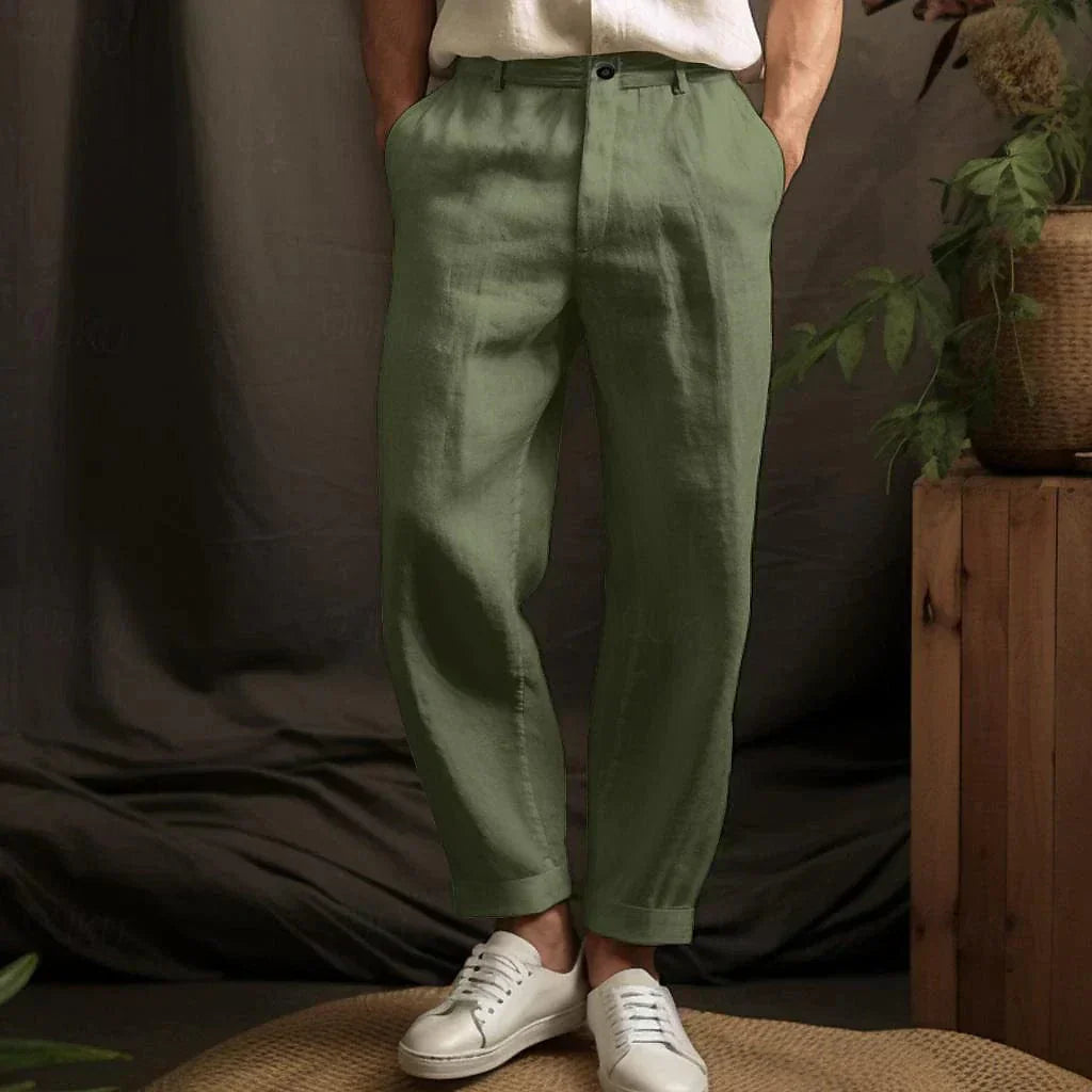 Herren Hosen | Lässige Baumwollhose für den Sommer mit Bequemer Passform | Atmungsaktive Freizeitmode für Stil und Komfort 3