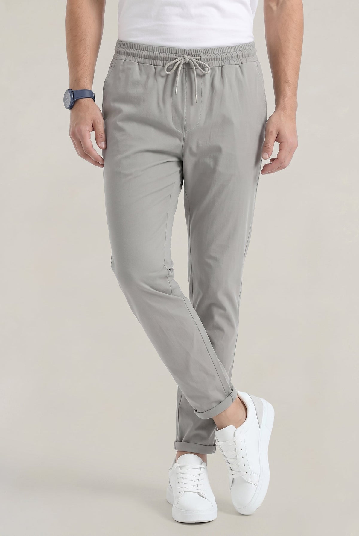 Herren Hose Slim Fit Freizeit mit elastischem Bund
