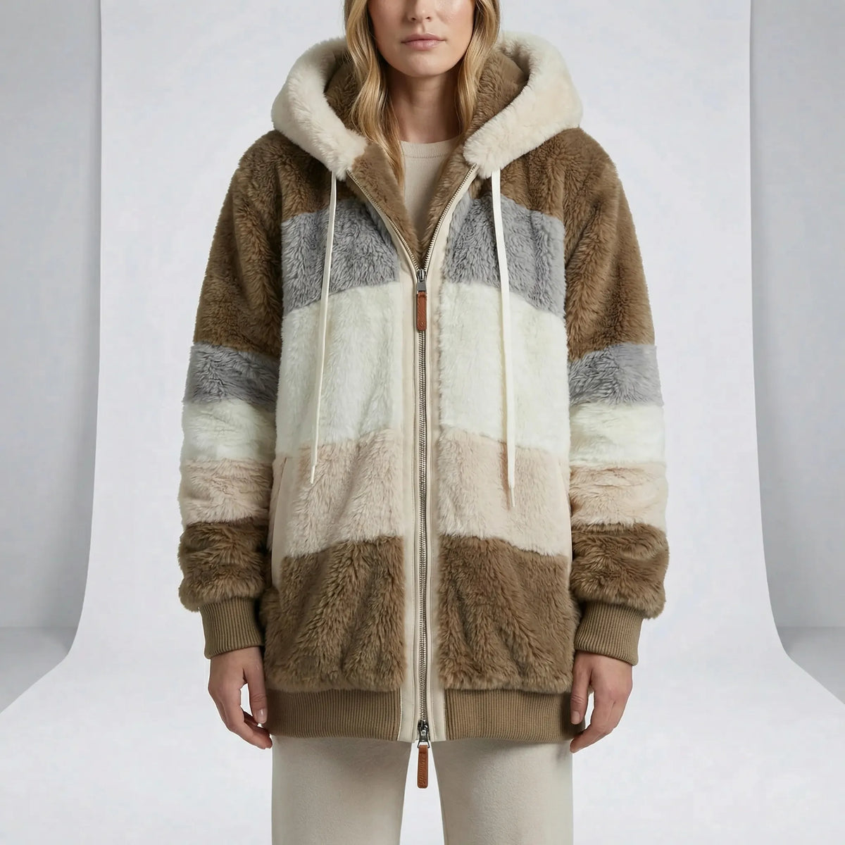 Kapuzenjacke Damen Relaxed Fit Winter Freizeit
