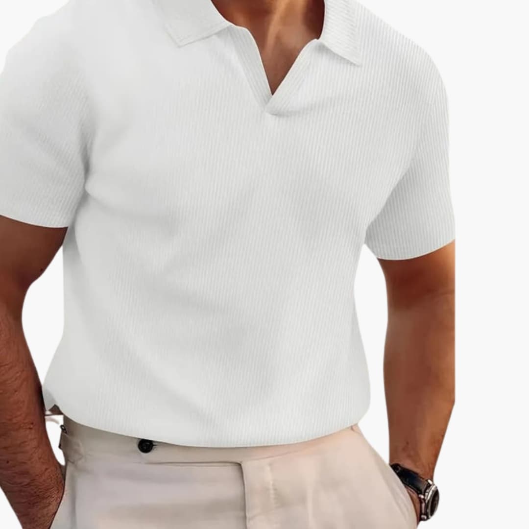 Klassische Herren Poloshirts mit Waffelstruktur und Kurzarm | Bequeme Passform für Lässigen Komfort 4