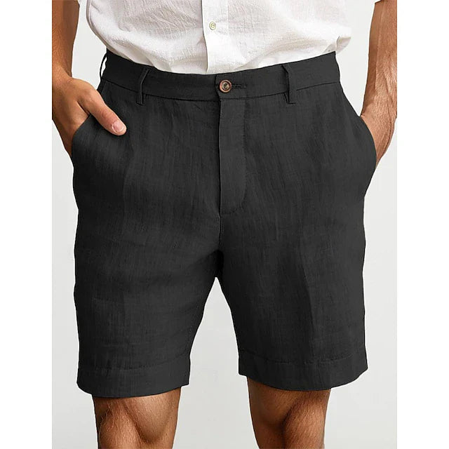 Leinen-Chinoshorts Herren | Atmungsaktive Kurze Hose für Elegante Sommerlooks | Klassische Passform mit Seitentaschen 5