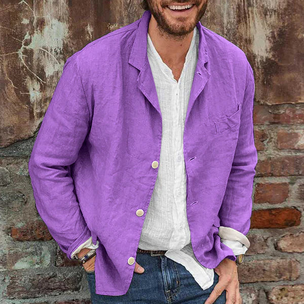 Leinenjacke Herren | Atmungsaktive Blazerjacke für Sommer mit Bequemer Passform | Eleganter Schnitt für Warme Tage 5