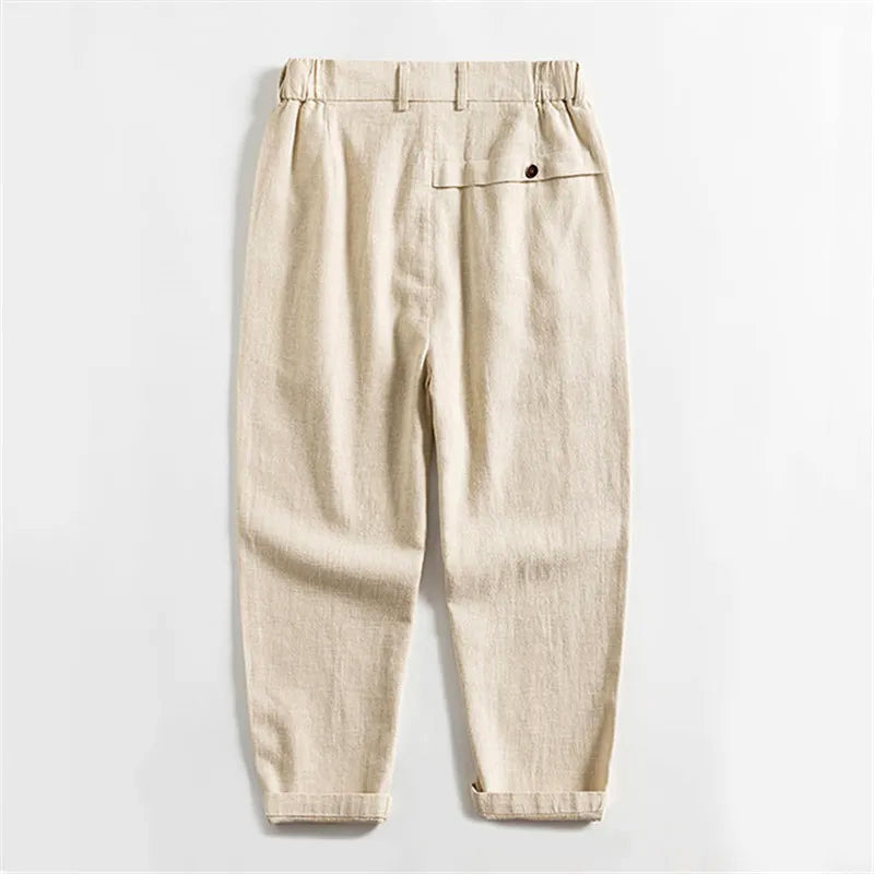 Knöchellange Herrenhose mit Falten - Lässiger Sommerlook für Herren