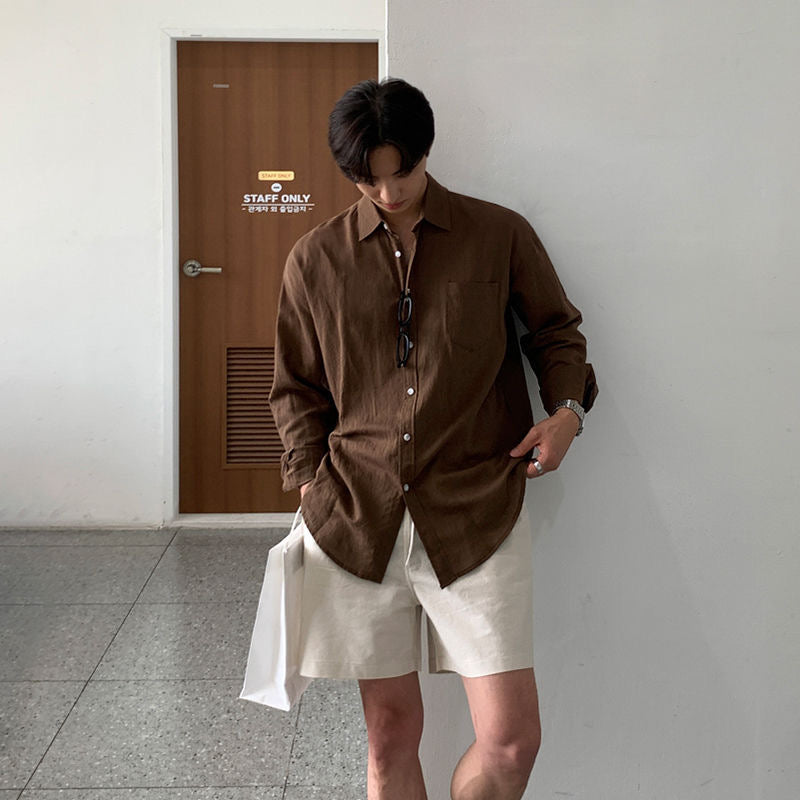 Luftige Kurze Hosen Herren | Leinenshorts mit Verstellbarem Kordelzug | Bequeme Freizeitmode für Sommer-Tage 4