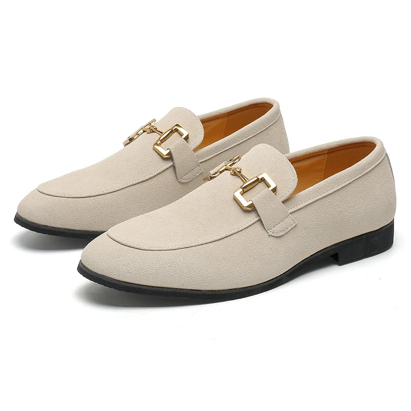 Herren Slipper mit goldenen Akzenten und bequemer Einlegesohle