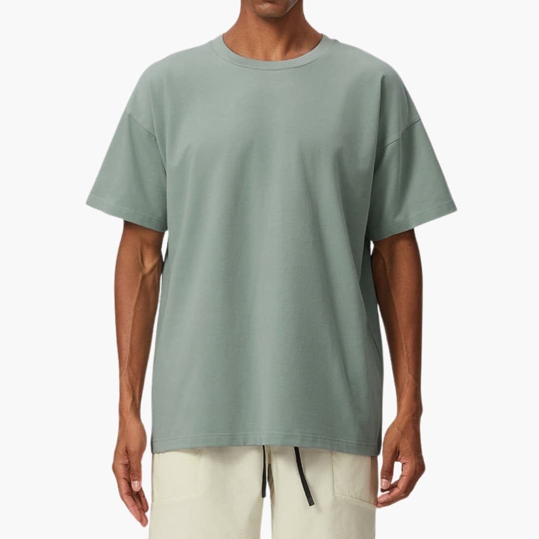 Herren Oversize T-Shirt mit kurzem Arm und Rundhalsausschnitt