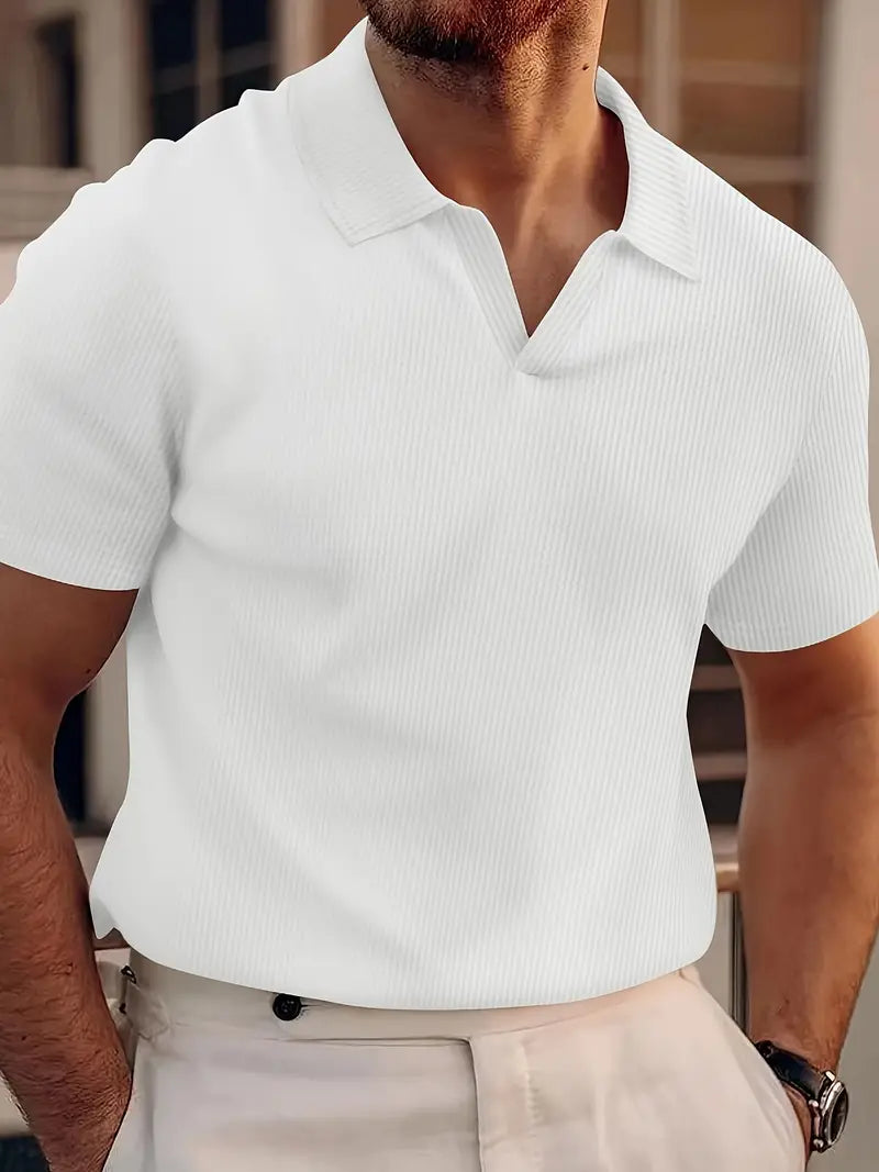 Ralphie | Herren Poloshirt Kurzarm Regular Fit Casual mit Rippenstruktur