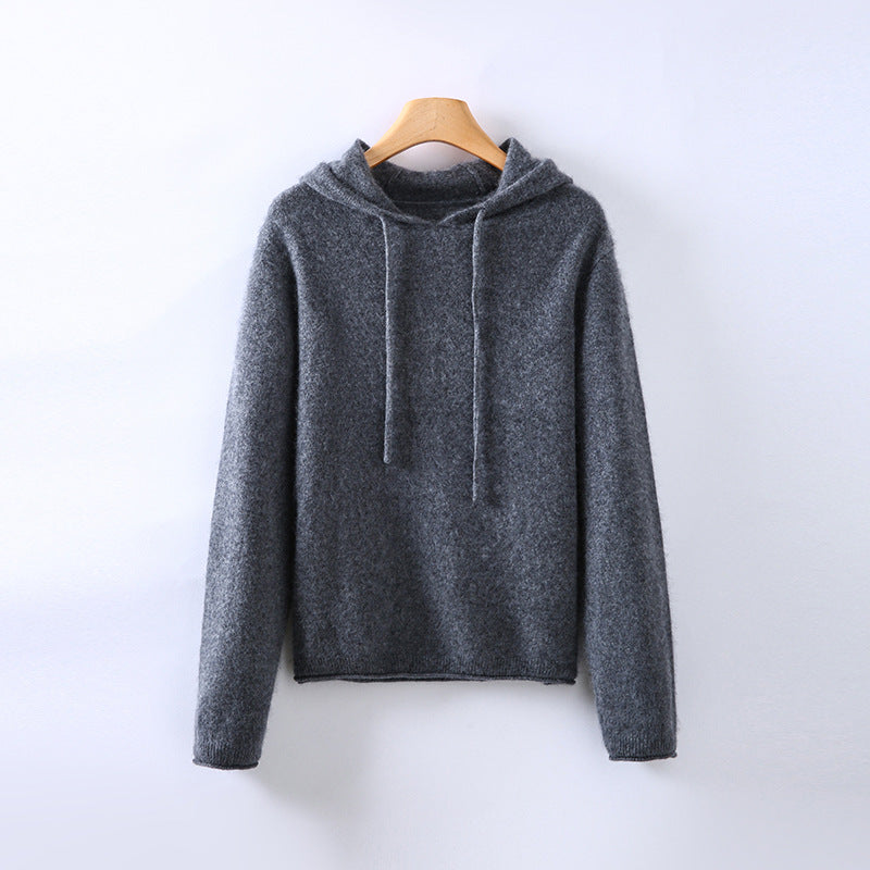 Kaschmir Hoodie Damen Regular Fit Freizeit Elegant