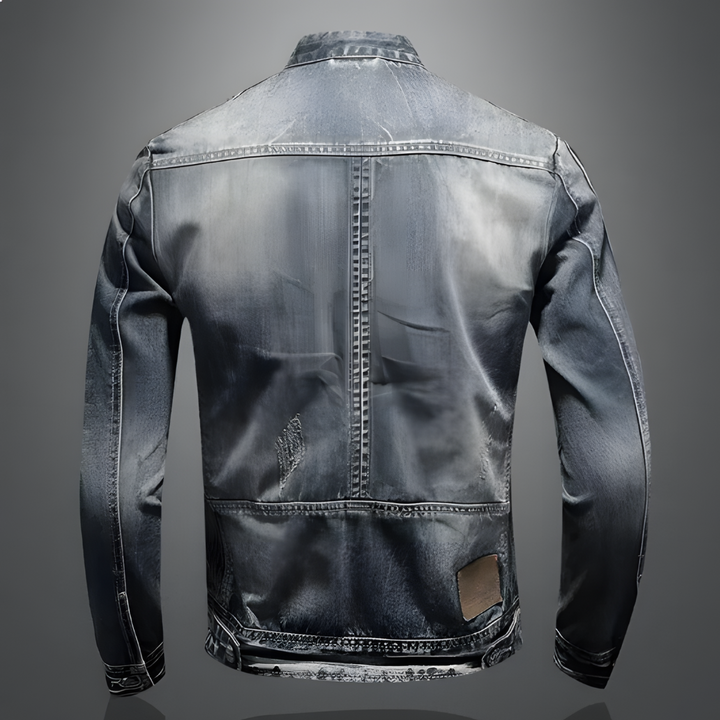 Retro-Jeansjacke für Männer mit Vintage-Waschung | Leichter Denim für Lässige Sommerlooks 2