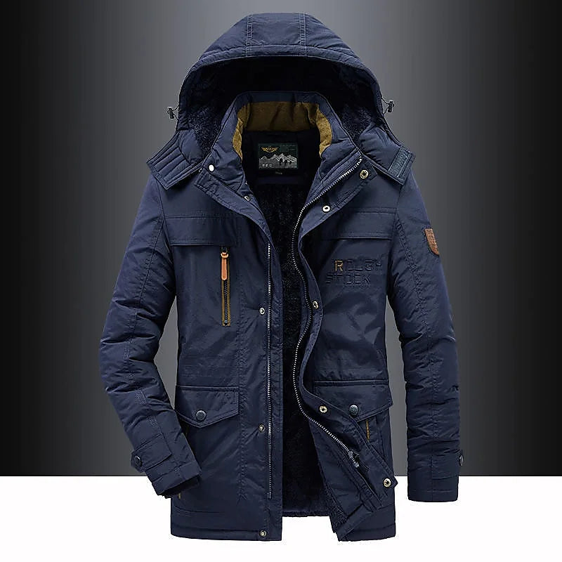 Rufus I Herren Winterparka Kapuzenjacke Fleecegefüttert Freizeit