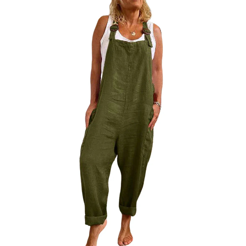 Damen Stoff-Overall Relaxed Fit Casual Sommer I Jumpsuit
