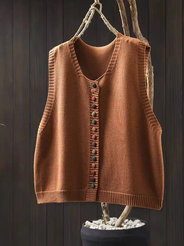 Damen Cardigan Weste Winter Regular Fit Freizeit