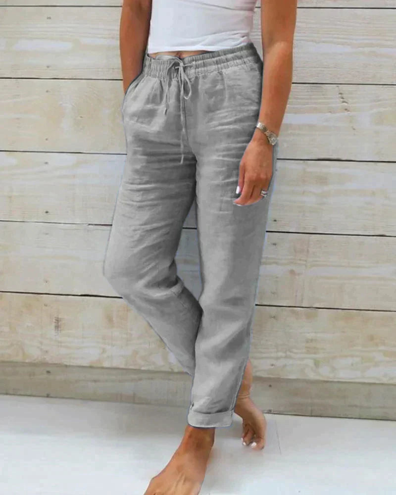Damen Luftige Sommerhose Relaxed Fit Freizeit