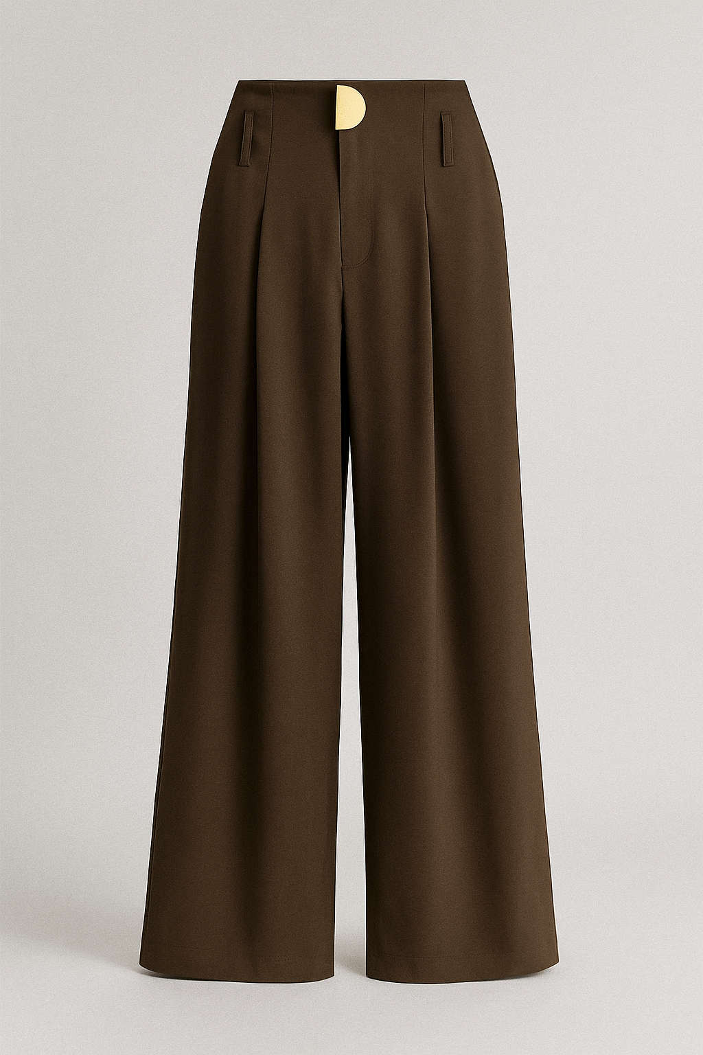 Damen Hose Weit Fit Hochtailliert Elegant Smart Casual