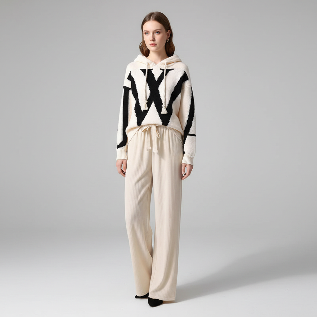 Pina I Damen Strickset Zweiteiler Relaxed Fit Freizeit Herbst