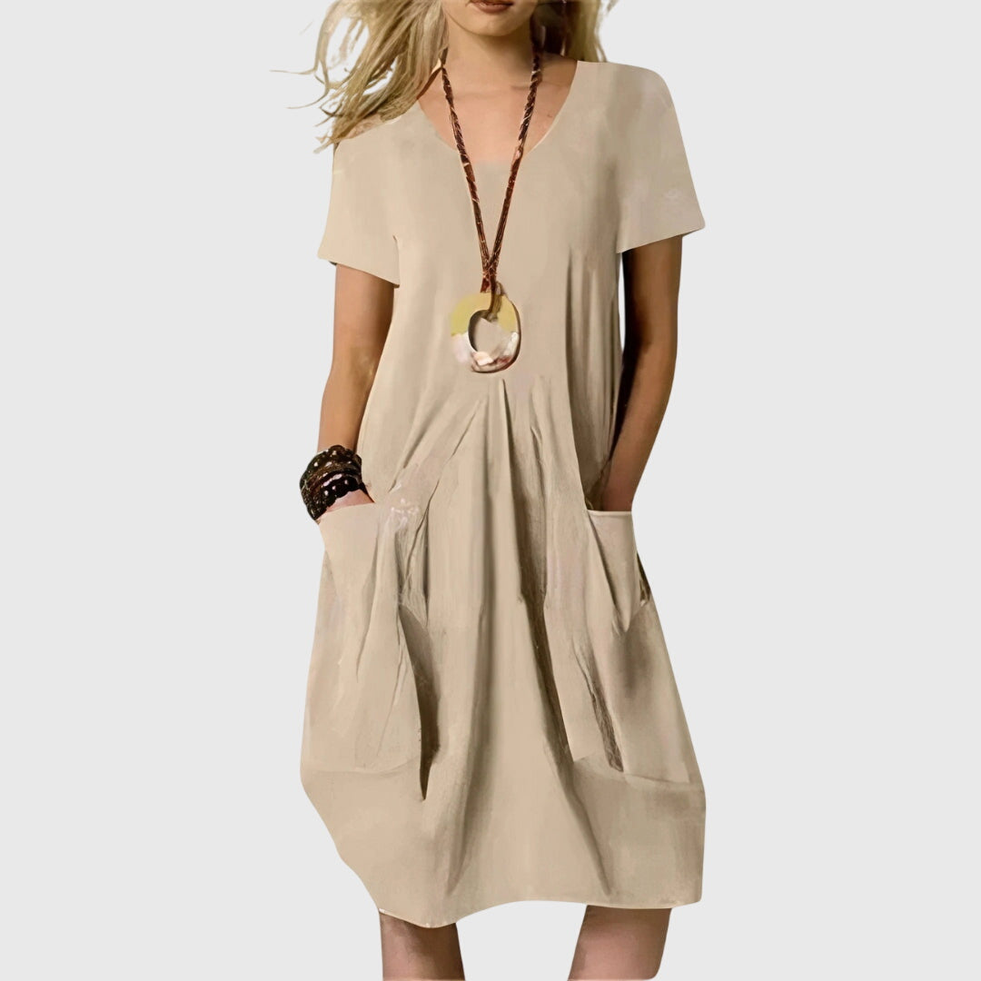 Damen Freizeitkleid Regular Fit Casual mit Taschen