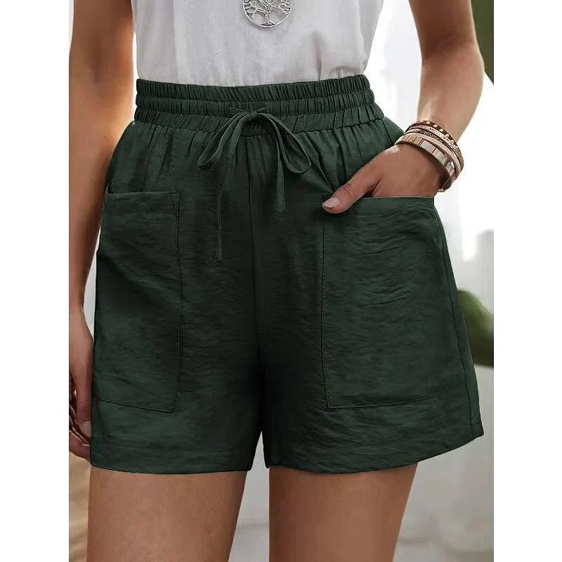Damen Shorts High Waist Elastisch Casual Sommer