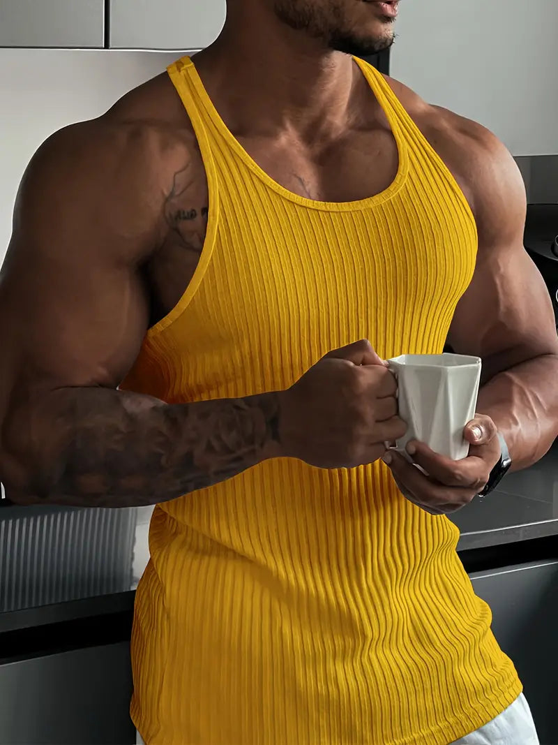 Robbie | Herren Slim Fit Tanktop Ärmellos Freizeit Sport