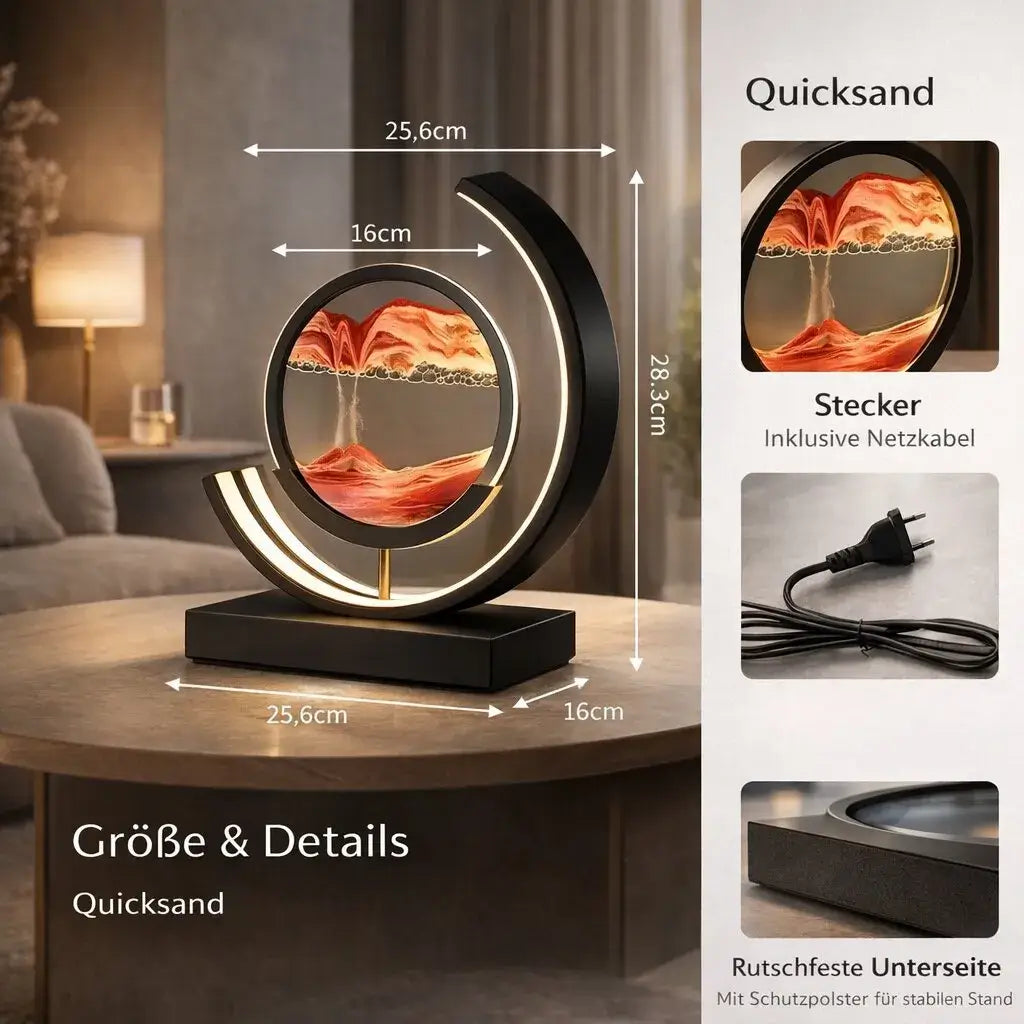 LED Sandbild Tischlampe Modern Deko Wohnzimmer