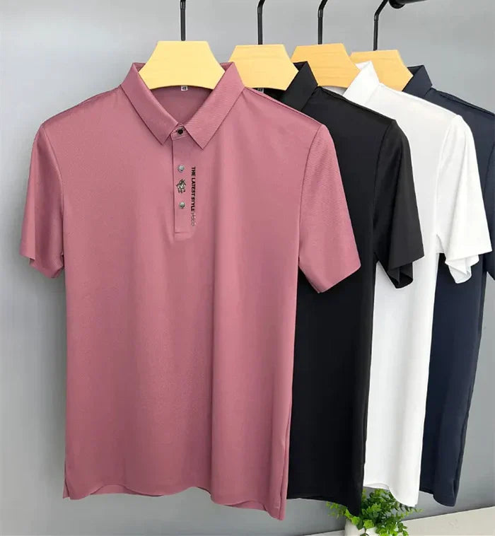 Herren Poloshirt Regular Fit Freizeit Sommer Faltenfrei