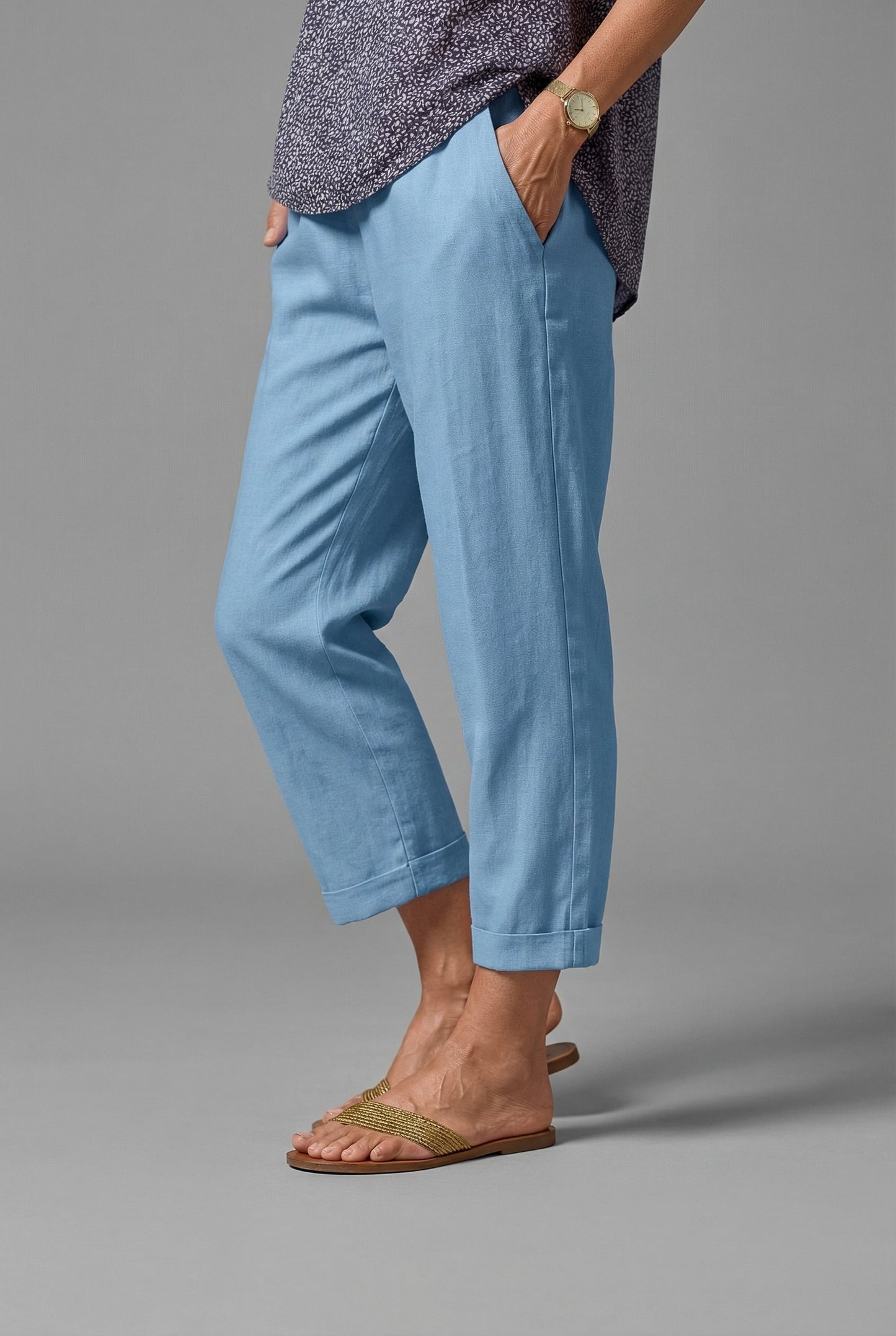 Damen Sommerhose Relaxed Fit Freizeit Leicht