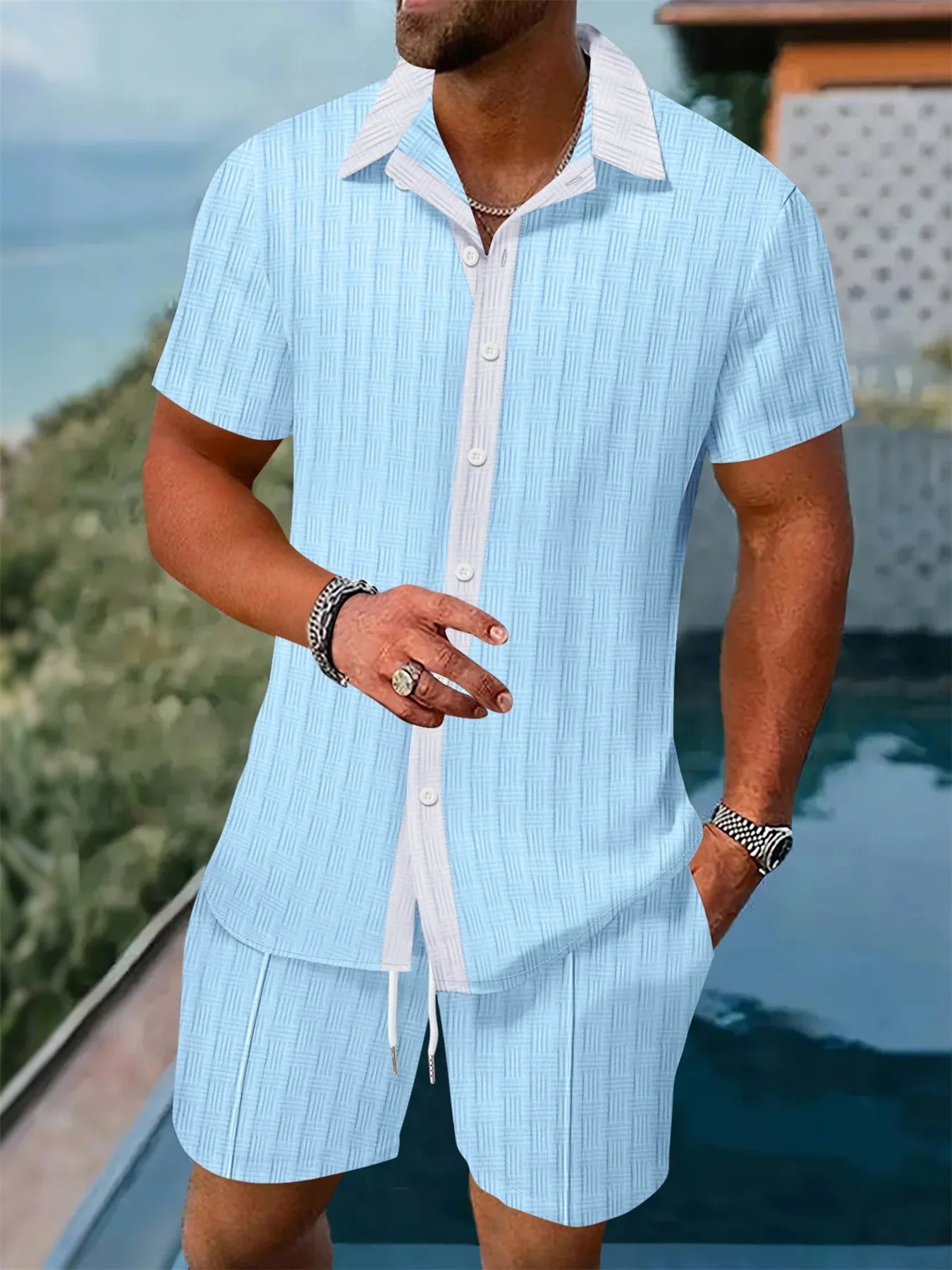 Marshall | Zweiteiler Herren Relaxed Fit Sommer Freizeit