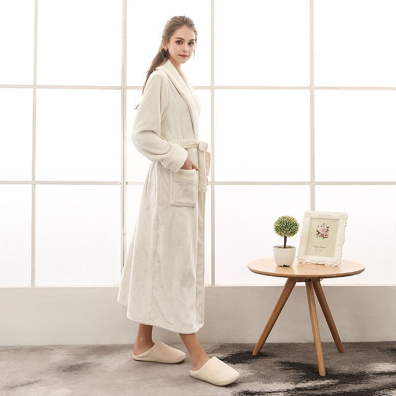 Unisex Bademantel Regular Fit Freizeit mit Gürtel und Schalkragen