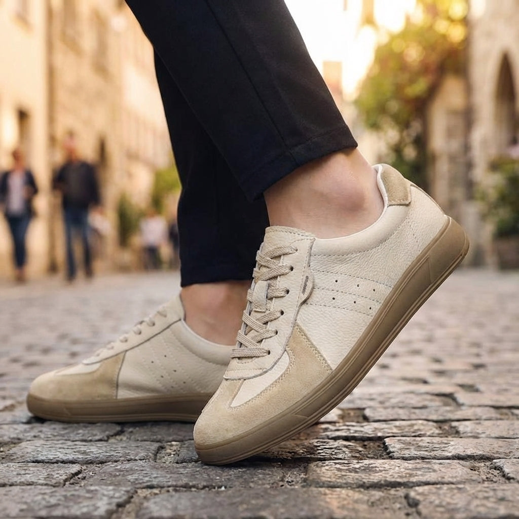 Sneaker Herren Slim Fit Casual aus veganem Leder