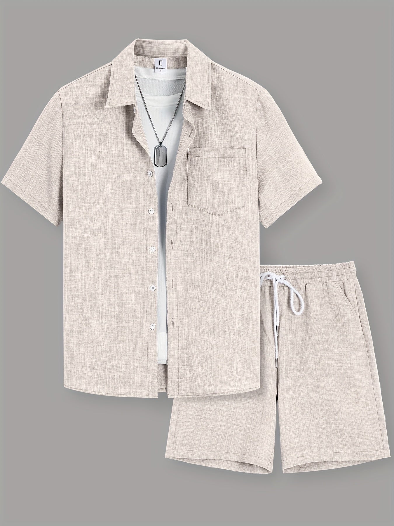 Bruno | Herren Sommer Set Regular Fit Freizeit Kurzarmhemd & Shorts
