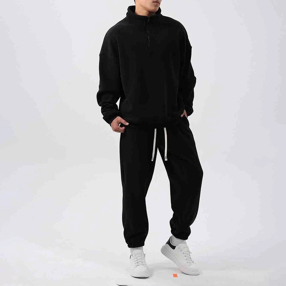 Velour Set I Zweiteiler Herren Relaxed Fit Freizeit