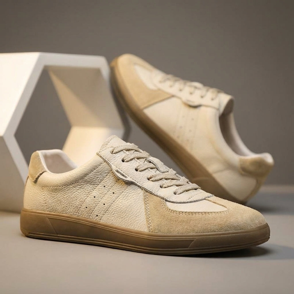 Sneaker Herren Slim Fit Casual aus veganem Leder