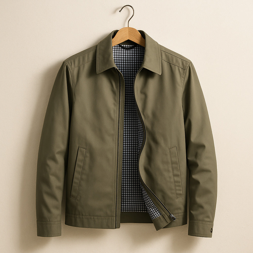Leichte Herrenjacke Slim Fit Freizeit Windschutz