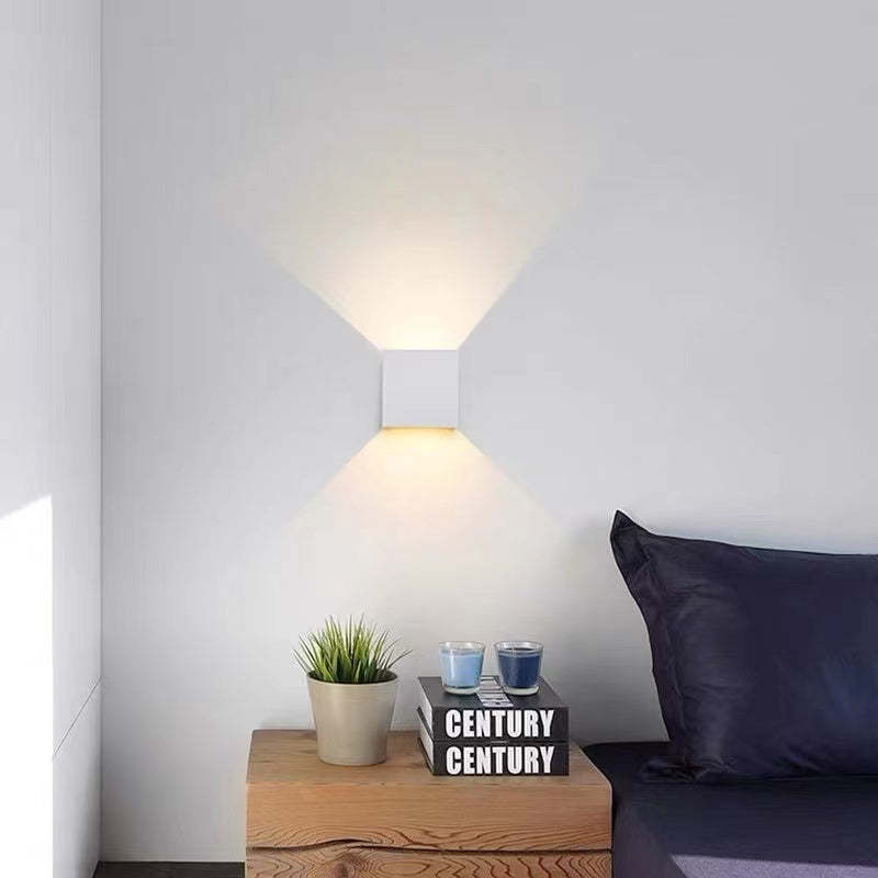 Verstellbare LED-Außenwandlampe Quadrat Modern Garten