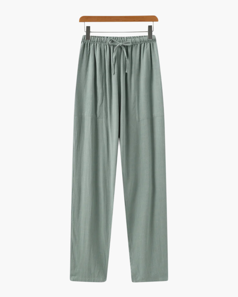 Adrian | Leichte Slim Fit Herren Sommerhose mit Kordelzug