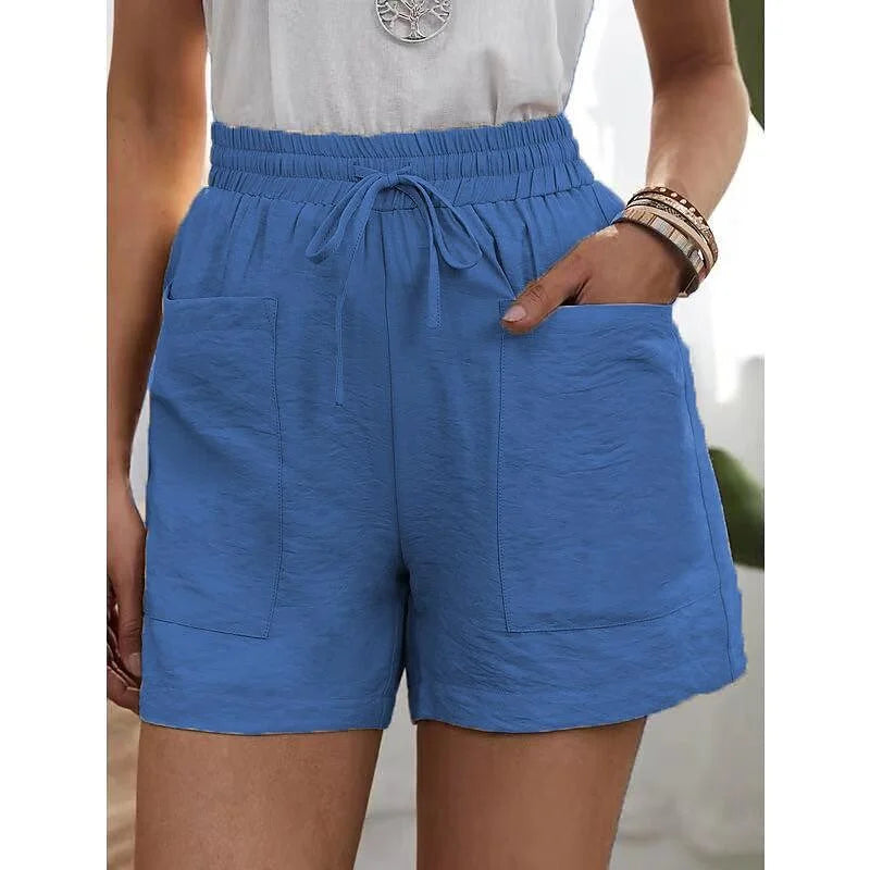 Damen Shorts High Waist Elastisch Casual Sommer