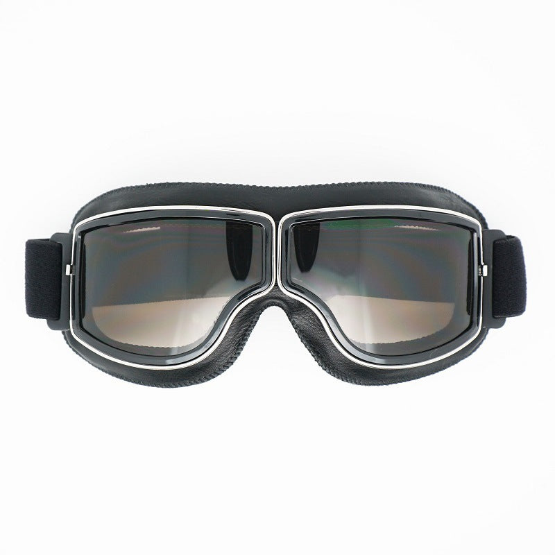 Leonard | Retro Motorradbrille Herren Polarisiert UV-Schutz Freizeit Vintage Pilotenbrille