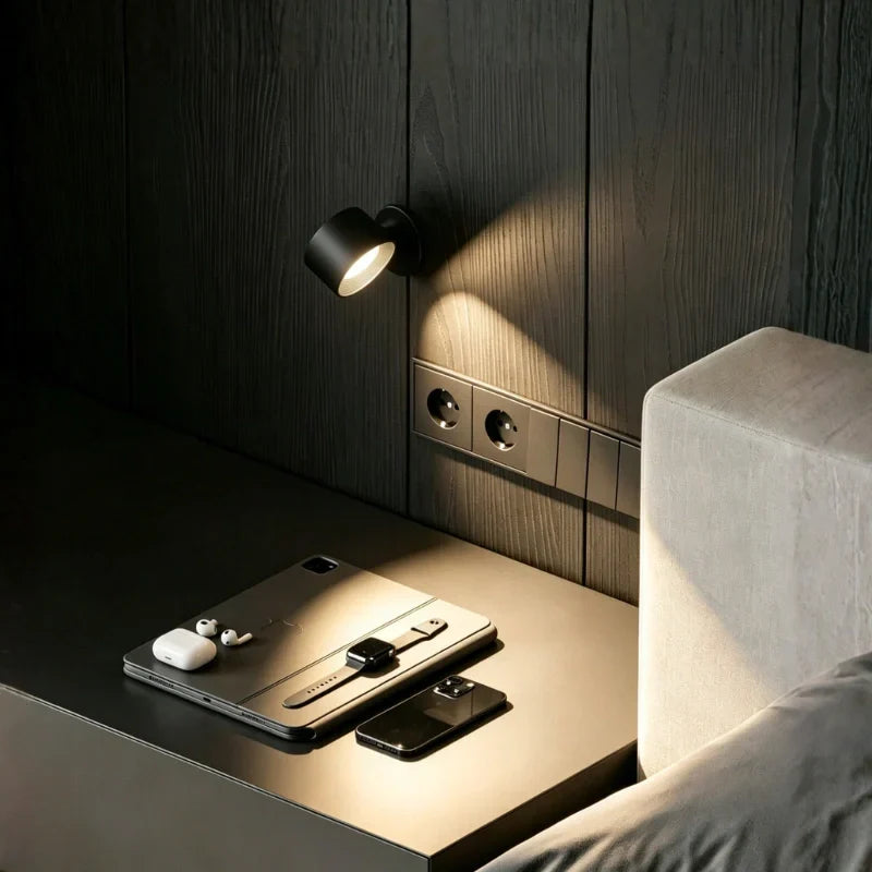 Kabellose USB-Wandleuchte mit EasyStick Montage Minimalistisch