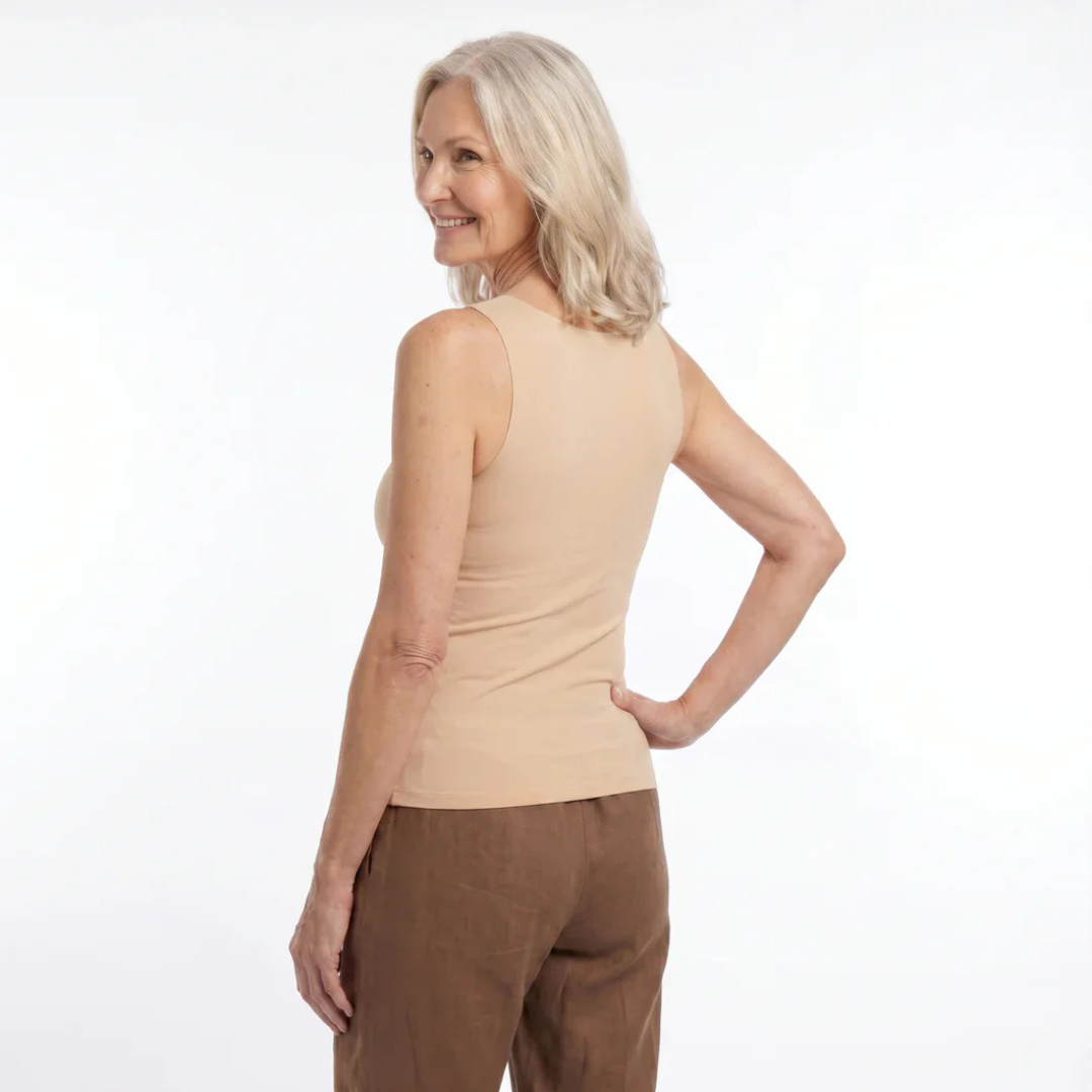 Damen Tanktop mit integriertem Sport-BH Regular Fit Freizeit