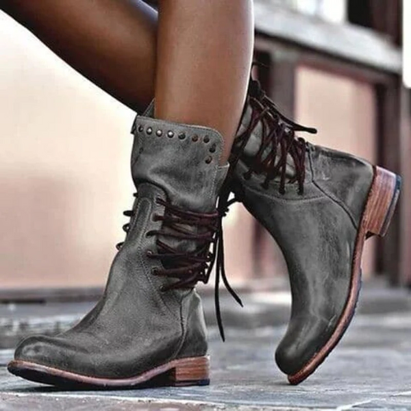 Damen Cowboystiefel Hoch Western Stil Freizeit